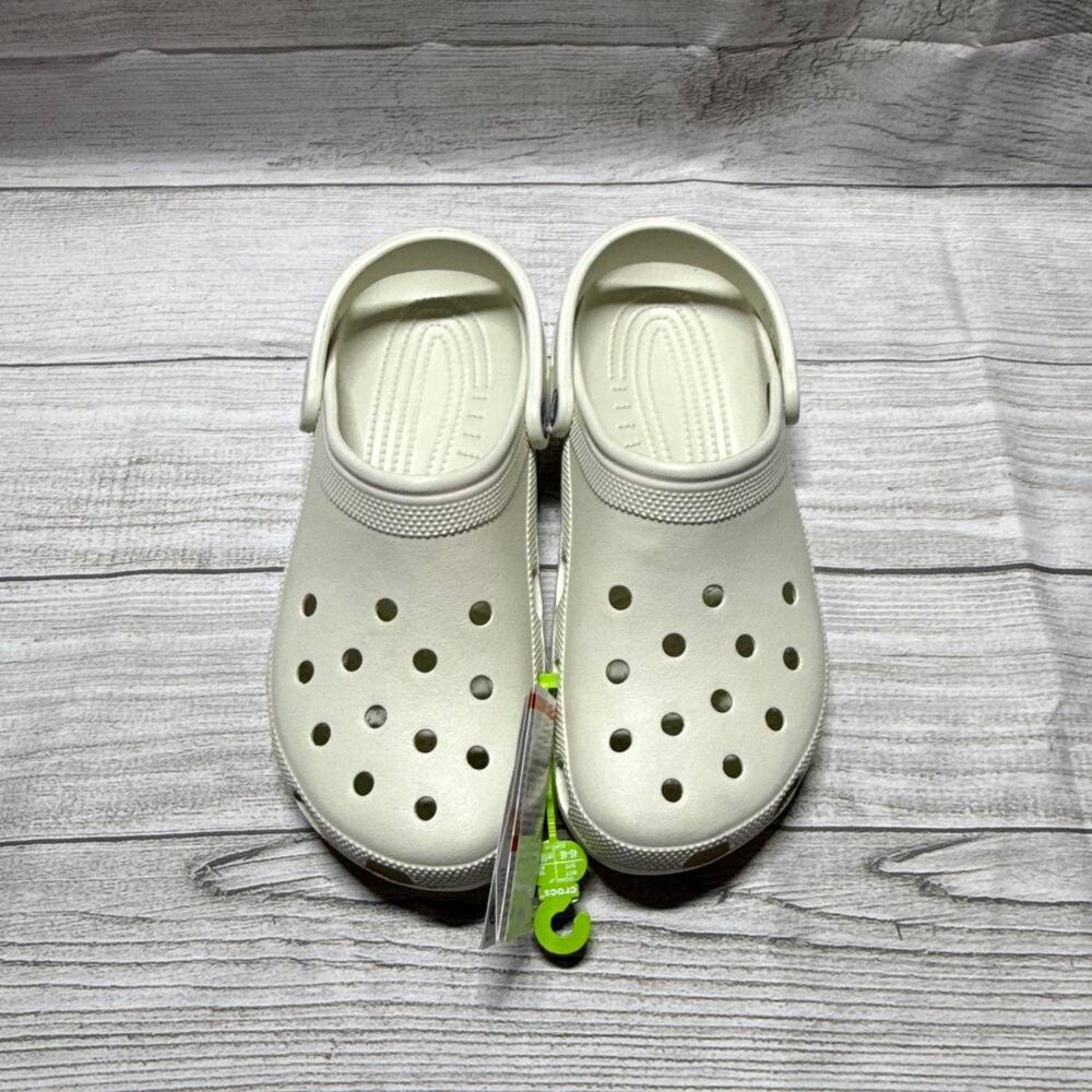 Cream colored crocs clogs us M11